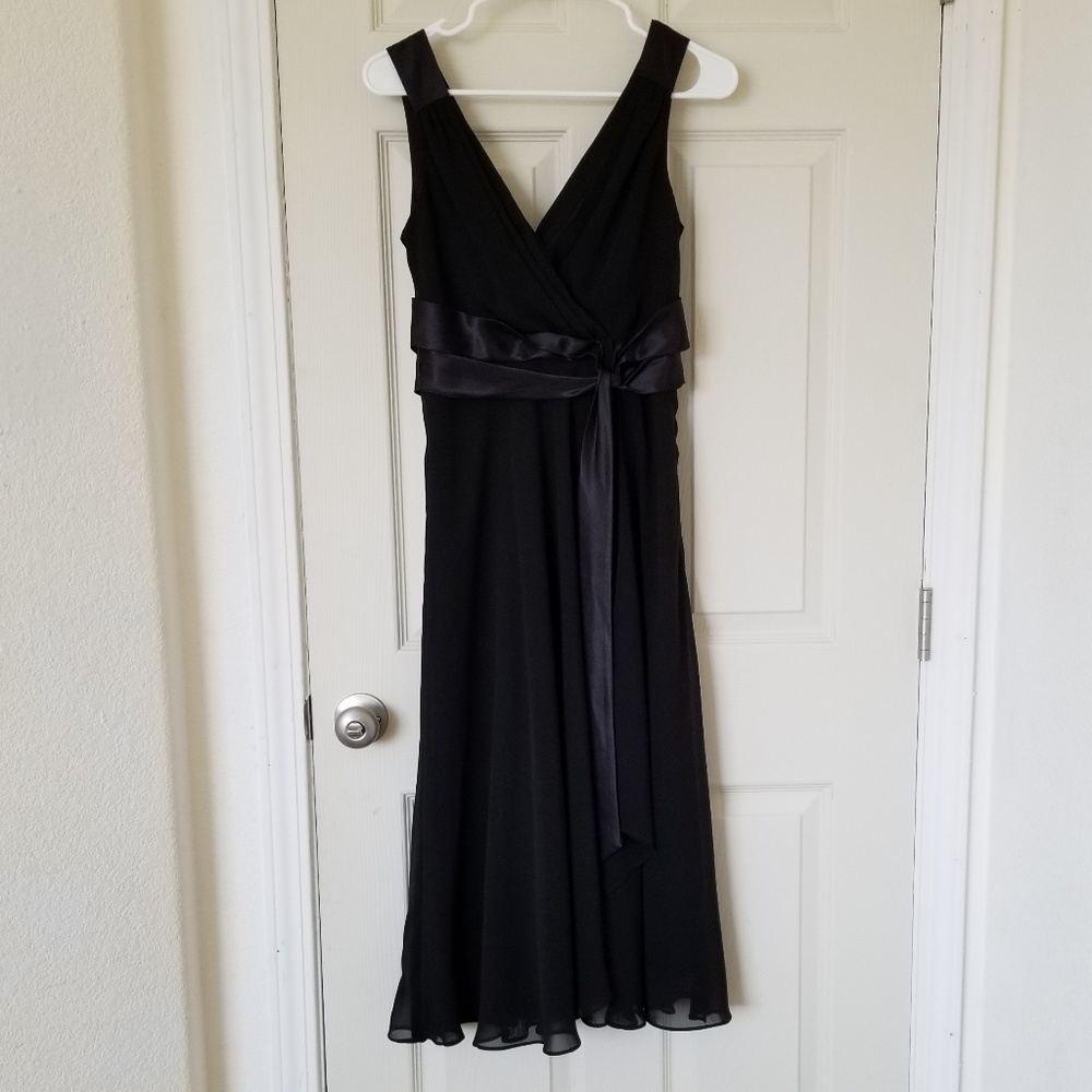 SL.fashions Fit and Flare Maxi Black Dress